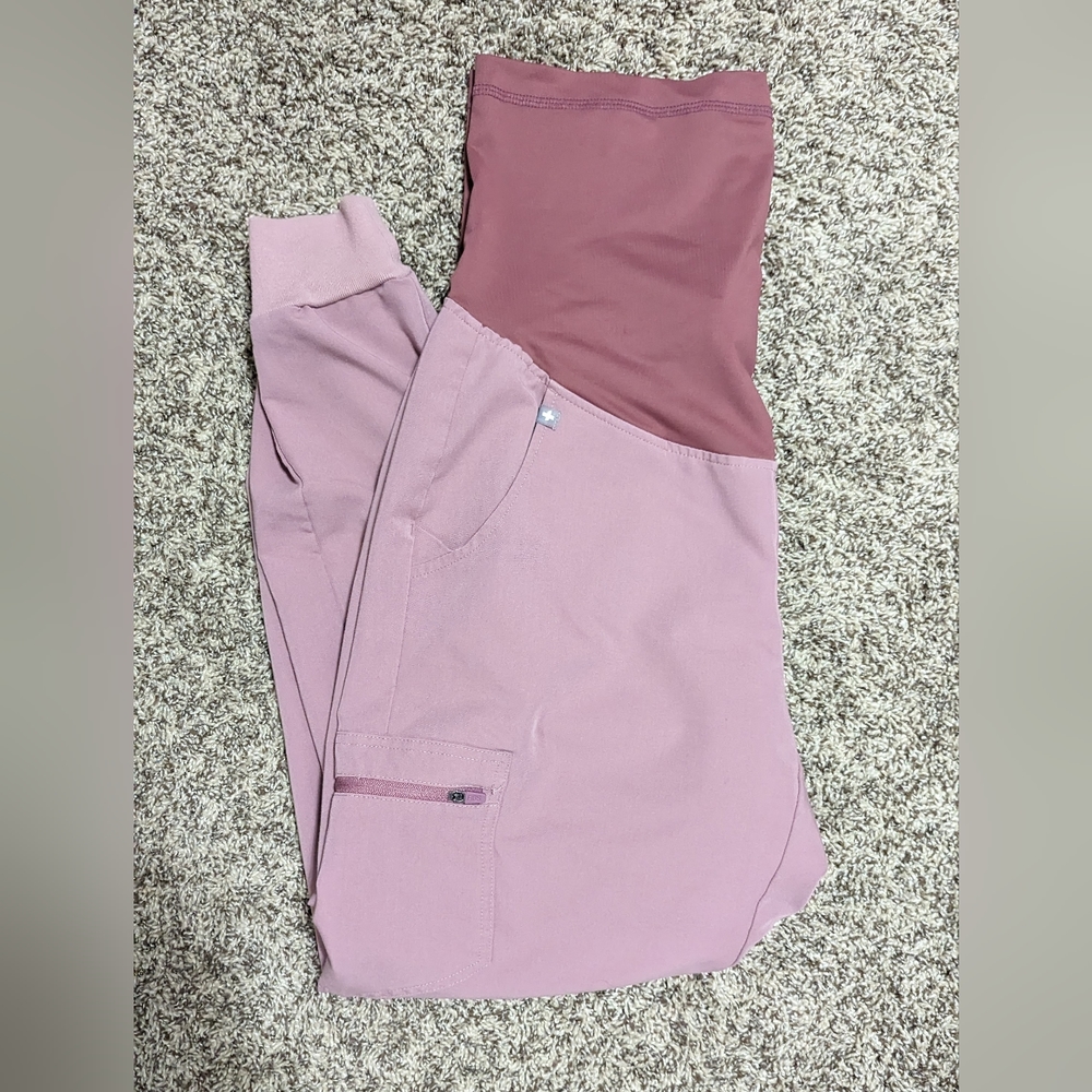 Figs Maternity Scrub Pants - Joggers - Mineral Mauve